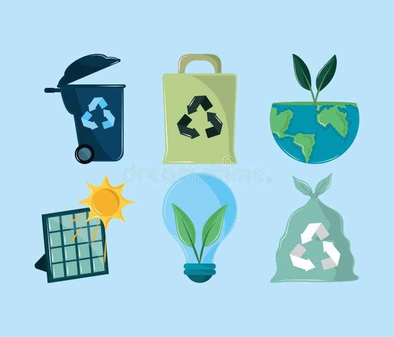 Environment Recycle Renewable Stock Vector Illustration of resource