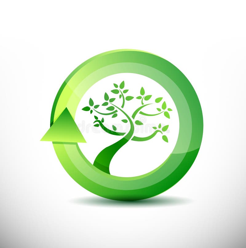 Environment tree eco friendly concept royalty free illustration