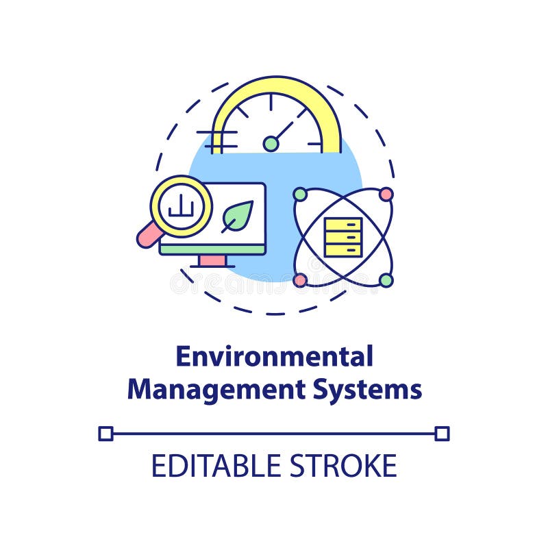 Environmental Management System Concept Icon Stock Vector