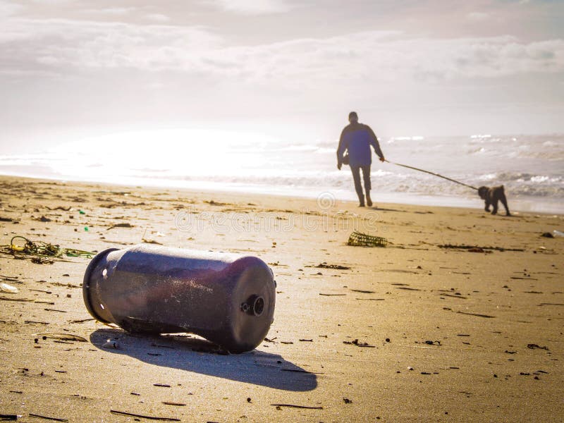 Environmental Pollution. Beach Pollution Stock Image - Image of ...