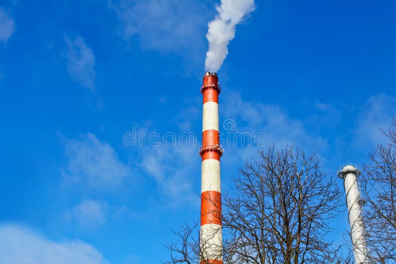 Environmental pollution from heavy industry royalty free stock photography