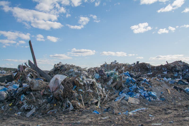 Environmental Problems City Waste Landscape Stock Image Image of