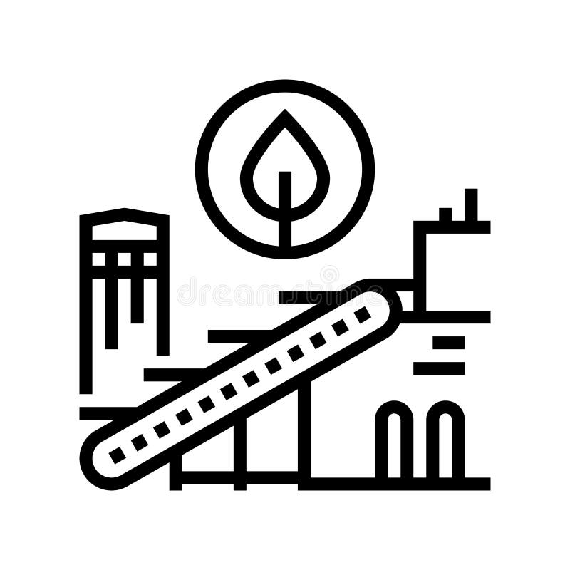 Environmental technologies line icon vector illustration stock illustration