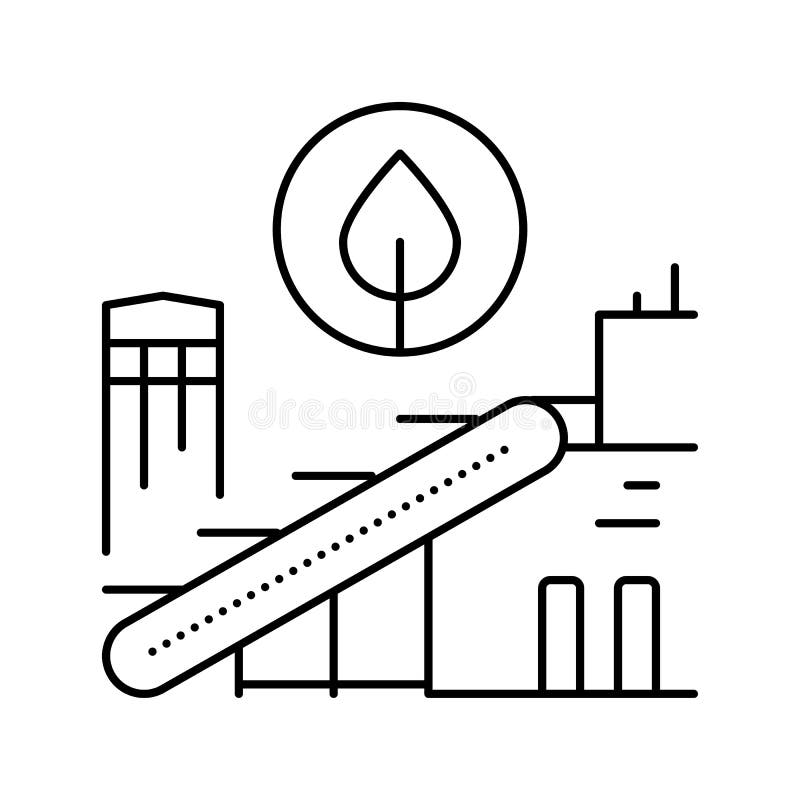 Environmental technologies line icon vector illustration vector illustration