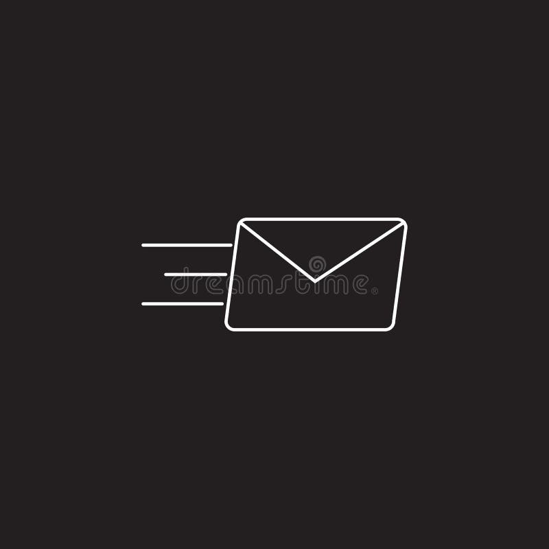 Envíe por correo electrónico la línea icono, ejemplo del vector del esquema, pictograma linear ilustración del vector Envíe por correo electrónico la línea icono, ejemplo del vector del esquema, pictograma linear ilustración del vector