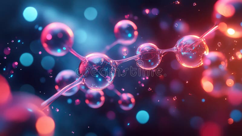 Enzyme loading molecule vector illustration