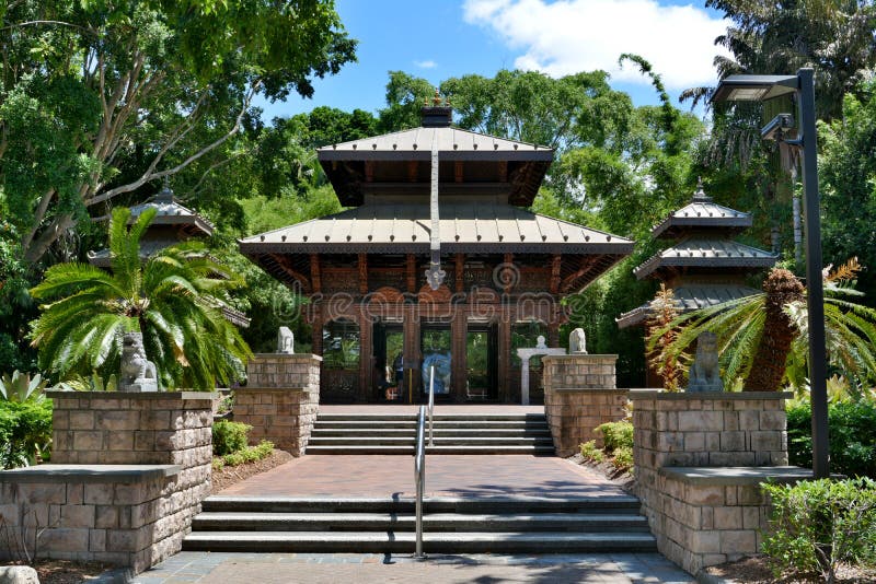 Epalese fredpagod i Brisbane, Australien arkivbild Epalese fredpagod i Brisbane, Australien arkivbild