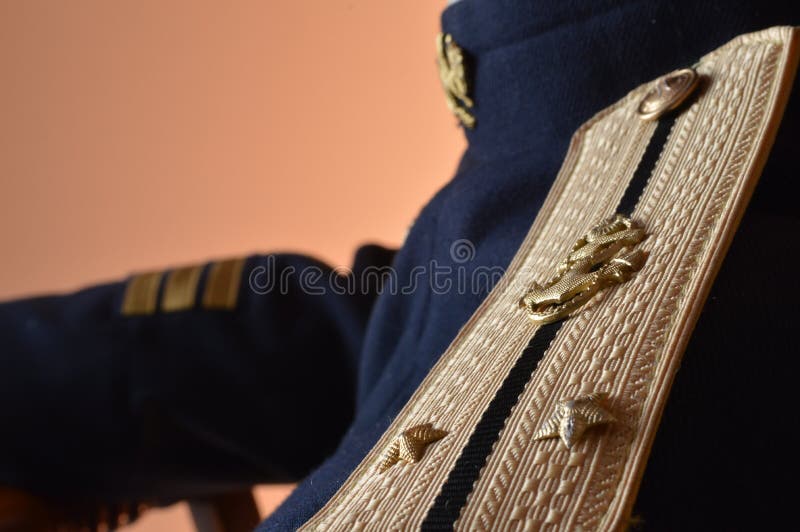 Russian Navy Uniform Shoulder Board Stock Image - Image of shoulder ...