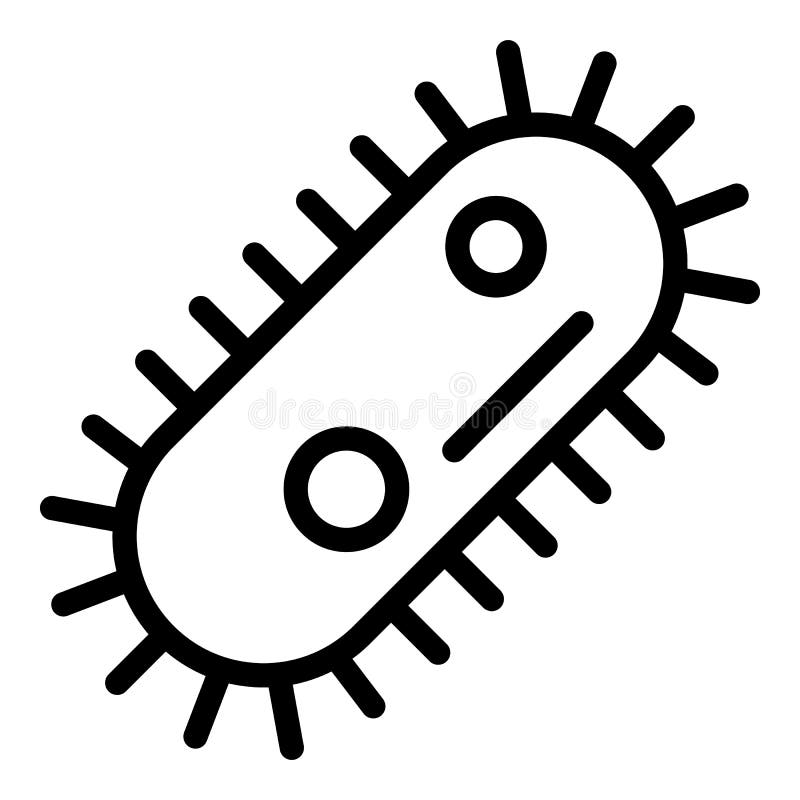 Epidemic bacteria icon, outline style stock illustration