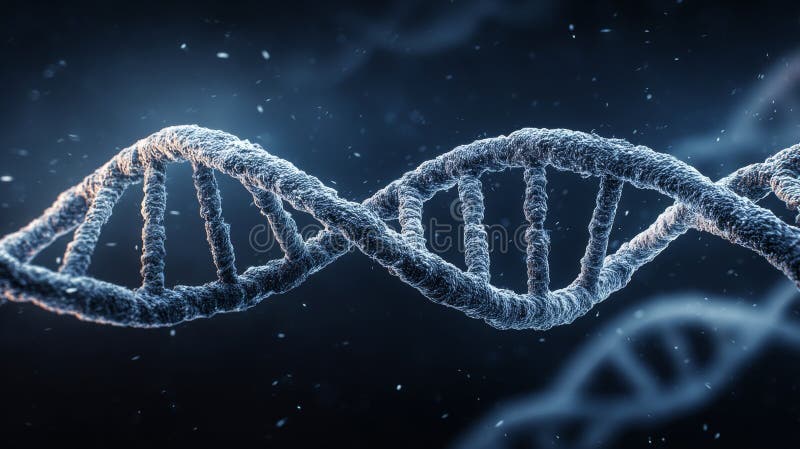 The Epigenetic Clock is illustrated in this image, which features a double-stranded DNA strand stock photography