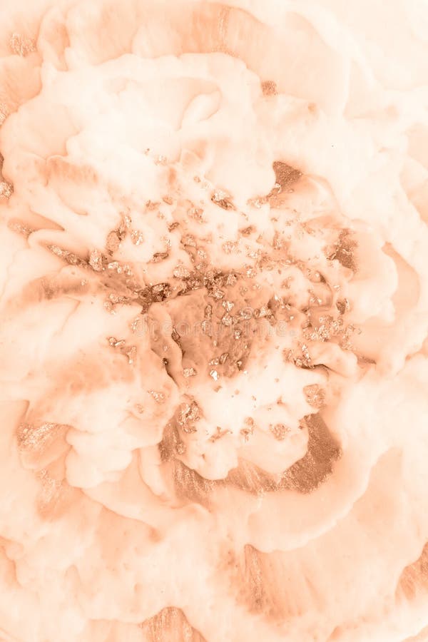 Epoxy resin paint, abstract background. Demonstrating the colors of 2024 - Peach Fuzz. royalty free stock image