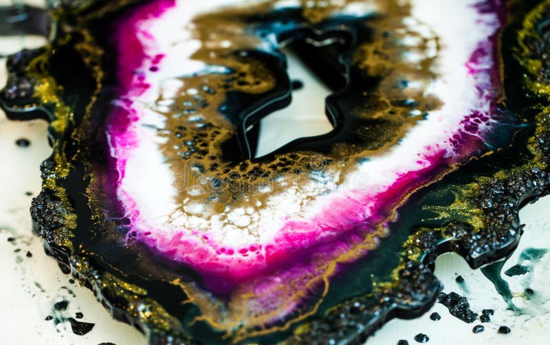 Epoxy resin art. Abstract composition for your design. Macro photo. Epoxy resin art. Abstract composition for your design. Macro photo.