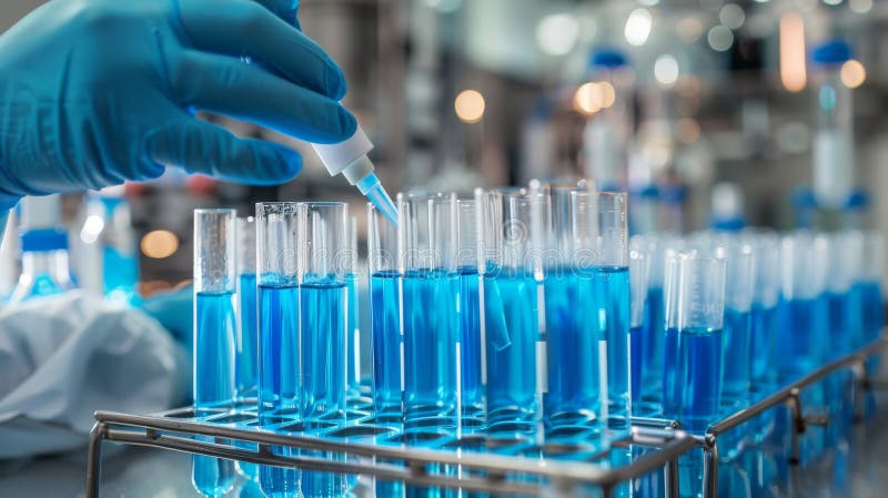 Eprubetele De Laborator. AI generat stock photo