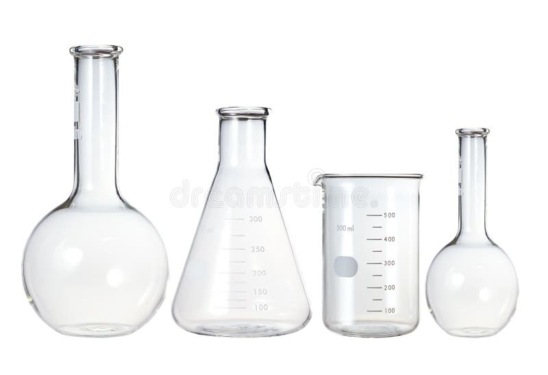 Epruwetki odizolowywać na bielu. Laborancki glassware zdjęcie stock Epruwetki odizolowywać na bielu. Laborancki glassware zdjęcie stock
