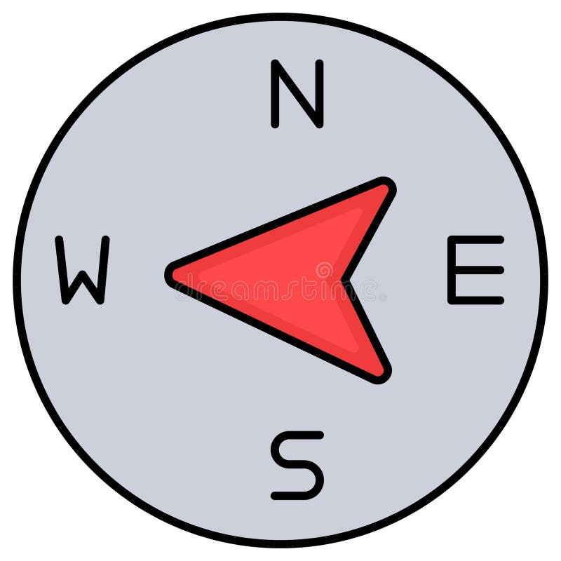 West Direction Which Can Easily Modify or Edit Stock Vector