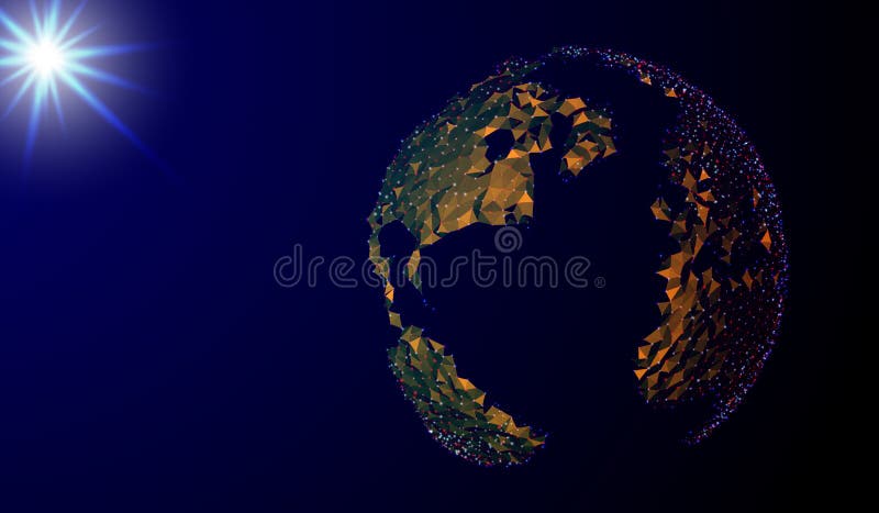 Eps 10 Imagen Abstracta De Una Tierra Del Planeta Bajo La Forma De