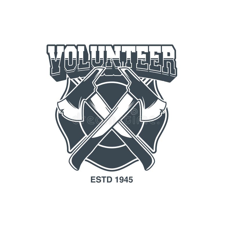 Firefighters vector emblem stock vector. Illustration of fire - 99457317