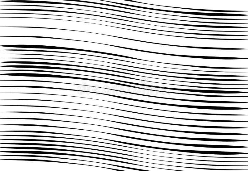 Abstract Wavy, Waving, Billowy and Undulating Lines, Stripes. Squiggly ...