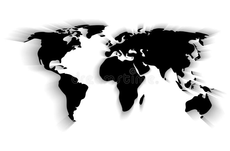 Vector Eps World Map On White Background Stock Vector Illustration Of