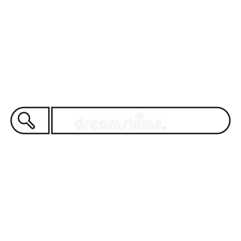 Eps10 vector illustration of a black internet search bar line icon royalty free illustration