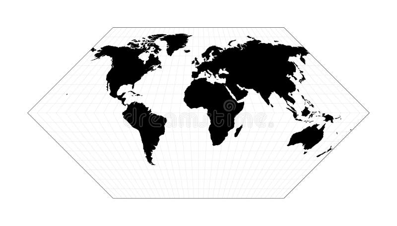 EPS10 Vector World Map. Eckert I projection. royalty free illustration