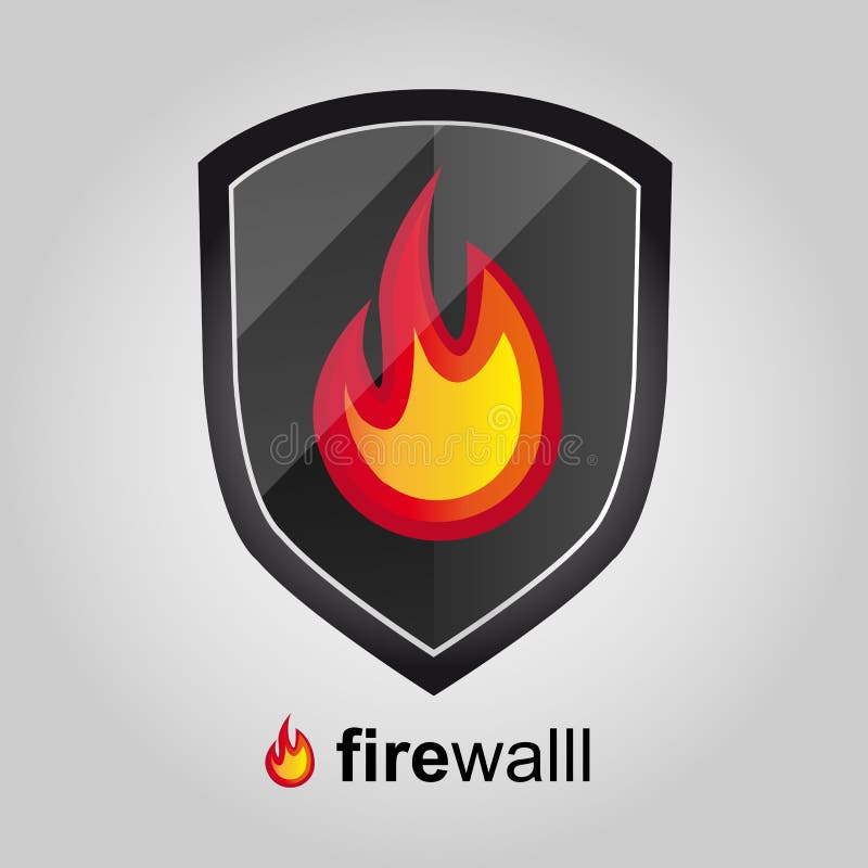 Escudo de firewall ilustração stock