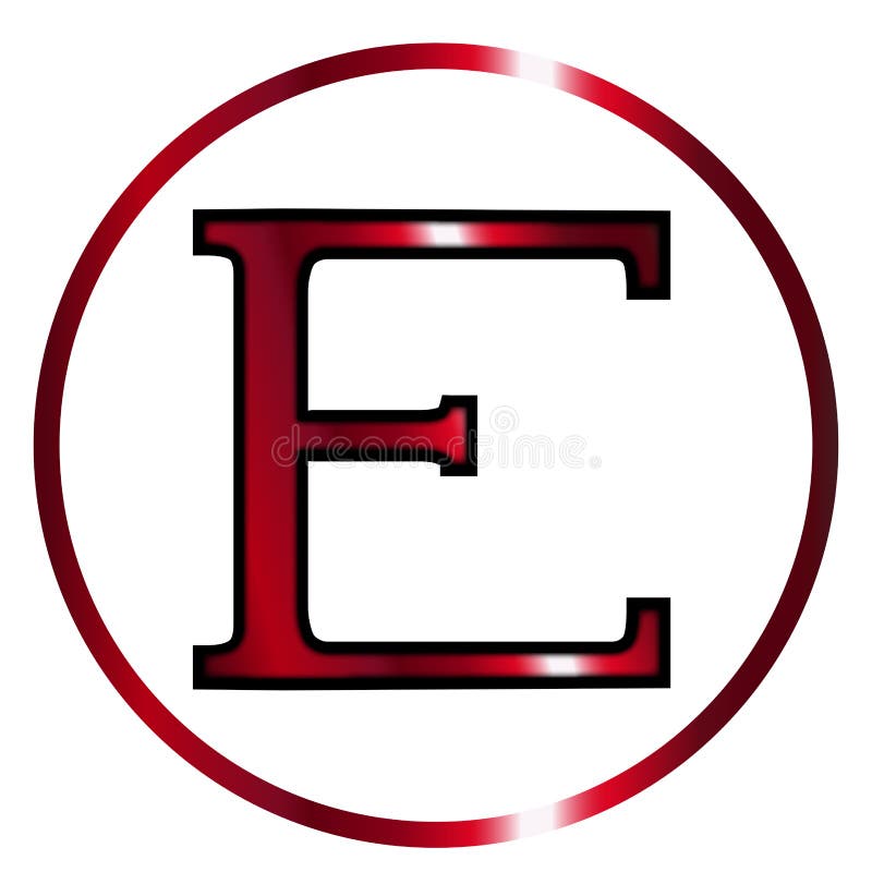 Epsilon Greek Letter royalty free illustration