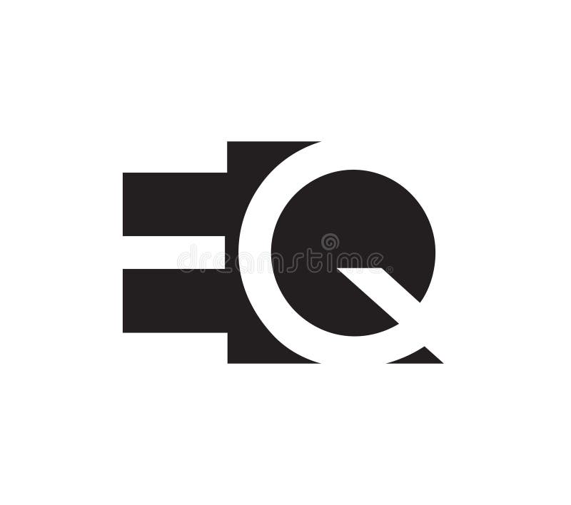 EQ loga pojęcia projekt ilustracja wektor EQ loga pojęcia projekt ilustracja wektor
