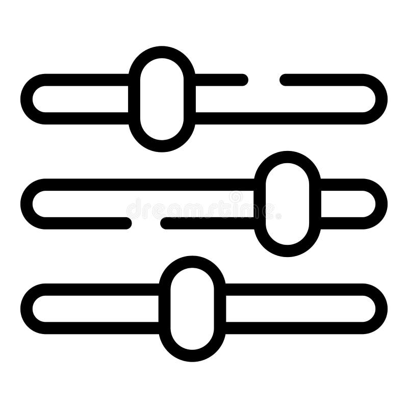 Equalizer App Icon Outline Vector. Smart Phone Stock Vector