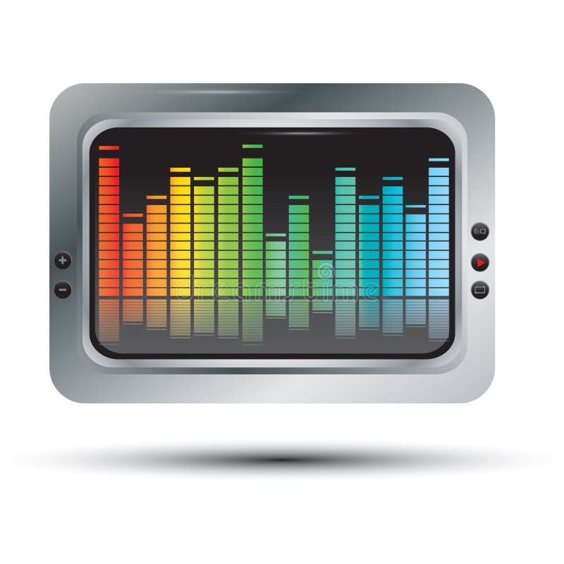 Equalizer in Device. Vector Illustration Decorative Design Stock Vector