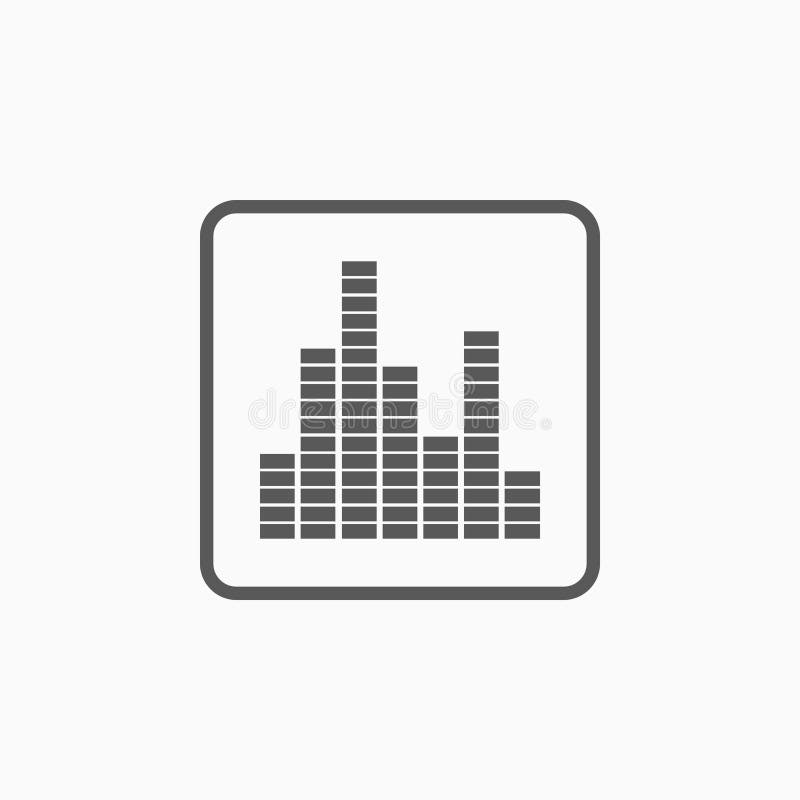 Equalizer Music Sound Wave Icon, EQ, Music, Sound Stock Vector
