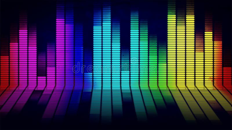 Graphics of music equalizer on black background. Graphics of music equalizer on black background