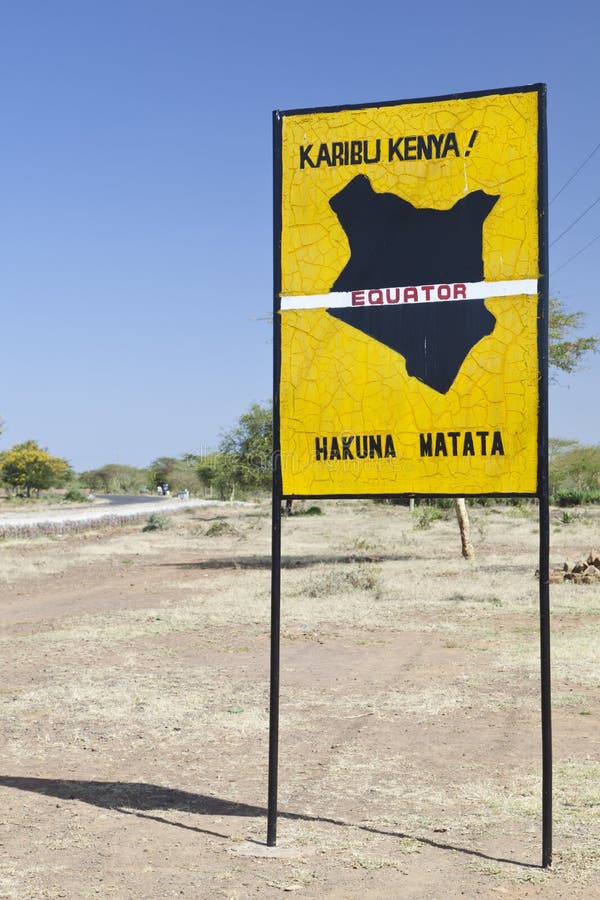 Equator crossing in Kenya stock image. Image of hakuna - 40296643
