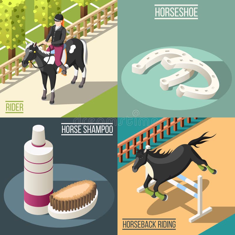 Equestrian sporta 2x2 projekta pojęcie royalty ilustracja Equestrian sporta 2x2 projekta pojęcie royalty ilustracja