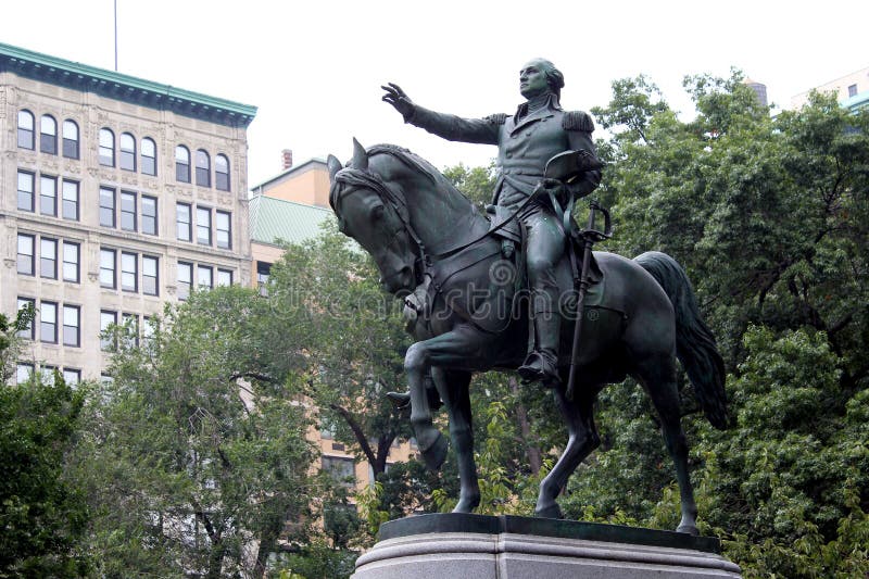 Equestrian statua generał George Washington w południe sid fotografia royalty free