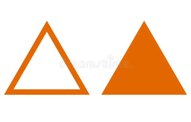 Equilateral Triangle Icon Vector Line Triangle Stock Vector