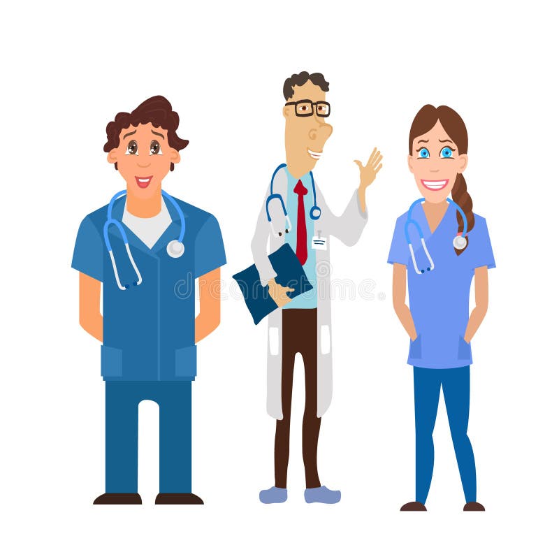 Equipa médica Grupo de vetor dos trabalhadores do hospital ilustração do vetor Equipa médica Grupo de vetor dos trabalhadores do hospital ilustração do vetor