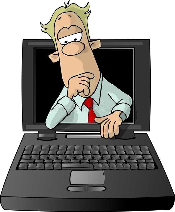Equipaggi lo sguardo dalla parte interna di un computer portatile illustrazione di stock Equipaggi lo sguardo dalla parte interna di un computer portatile illustrazione di stock