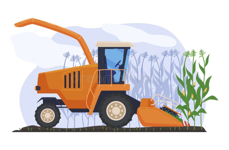 ilustração do plano trator dentro vetor estilo, plano desenho animado trator.  agricultor Produção máquina, 25685845 Vetor no Vecteezy