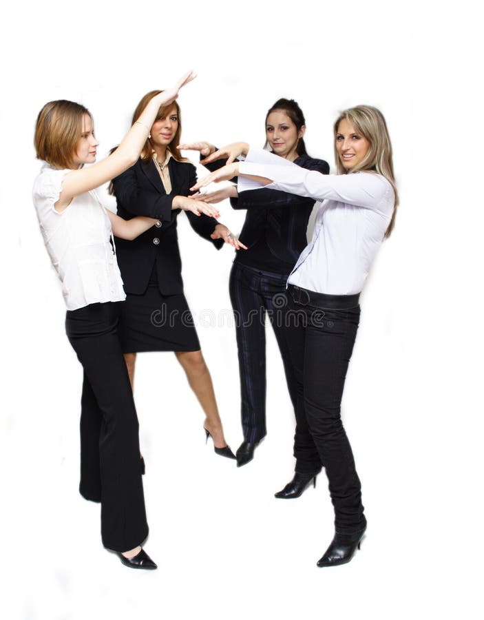 Equipa comercial feliz fotos de stock