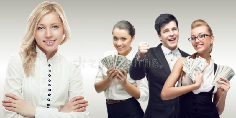 Equipe de executivos bem sucedidos novos fotos de stock royalty free Equipe de executivos bem sucedidos novos fotos de stock royalty free