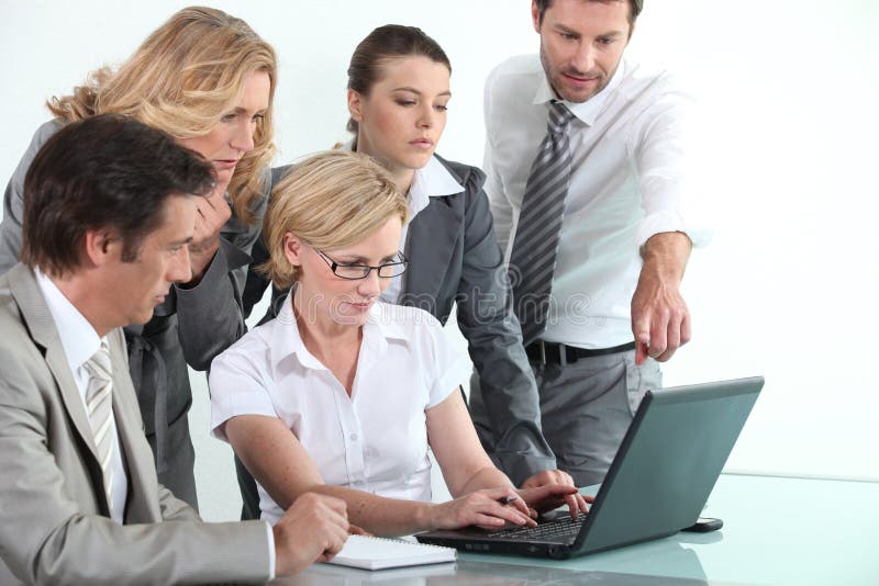 Equipe do negócio no treinamento imagem de stock royalty free Equipe do negócio no treinamento imagem de stock royalty free