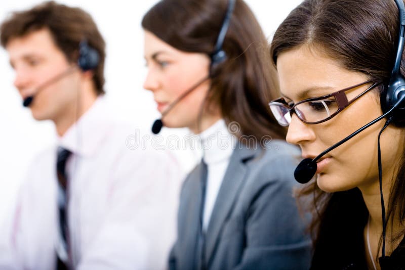 Equipe do serviço de atenção a o cliente foto de stock royalty free Equipe do serviço de atenção a o cliente foto de stock royalty free