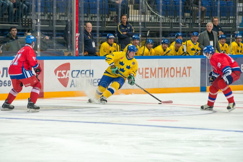 Avançado sueco Anders Carlsson (10) foto de stock