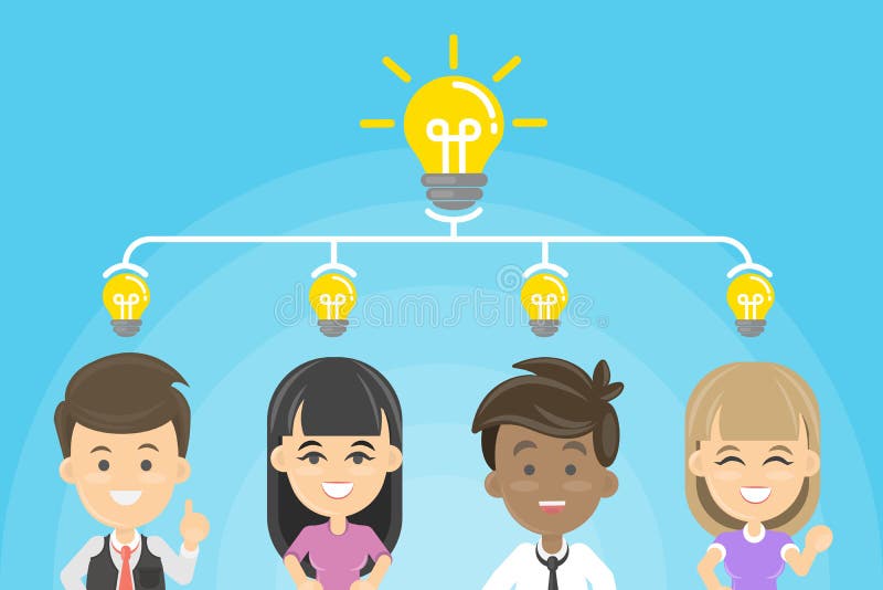Equipe, trabalho, ideia ilustração do vetor Equipe, trabalho, ideia ilustração do vetor
