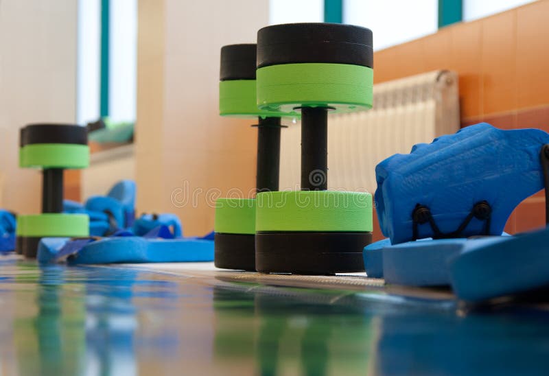 Equipment For Aqua Aerobics Stock Image Image of side, equipments
