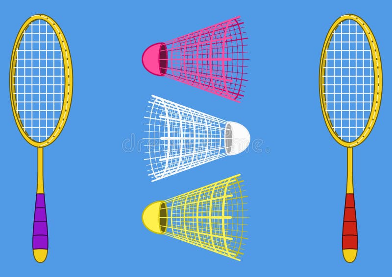 Badminton set sport equipment and accessories Vector Image