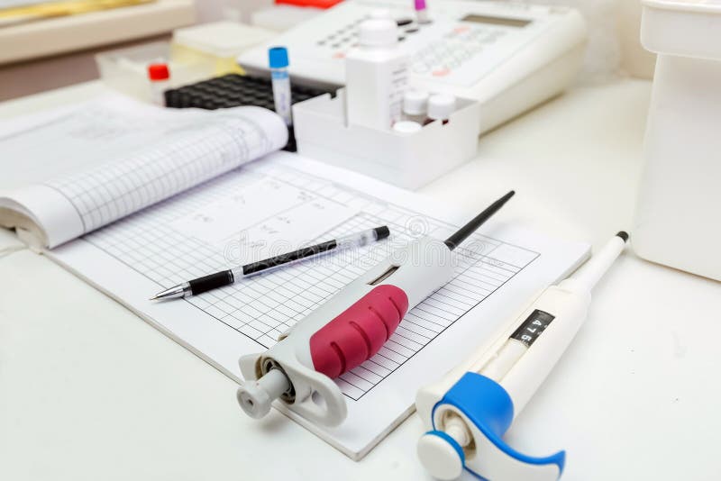 Equipment for Collecting Blood Samples in the Laboratory Stock Photo Image of chemical, rack