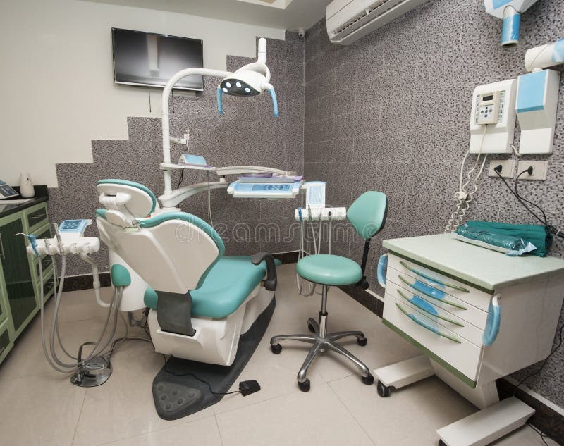 Equipment in a Dentist Surgery Stock Image Image of drawers, tile