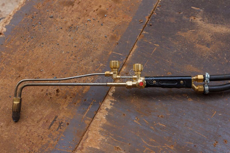Equipment for Metal Cutting. Gas Cutting Torch. Oxygen Acetylene Oxy